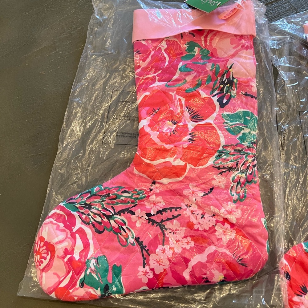 New in package Lilly Pulitzer Christmas stockings